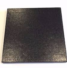 12" Black Square Cake Drum – 12mm