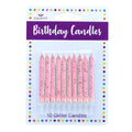 Culpitt Blossom Pink Glitter Birthday Candles 10 Pack