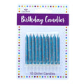 Culpitt Blue Glitter Birthday Candles 10 Pack