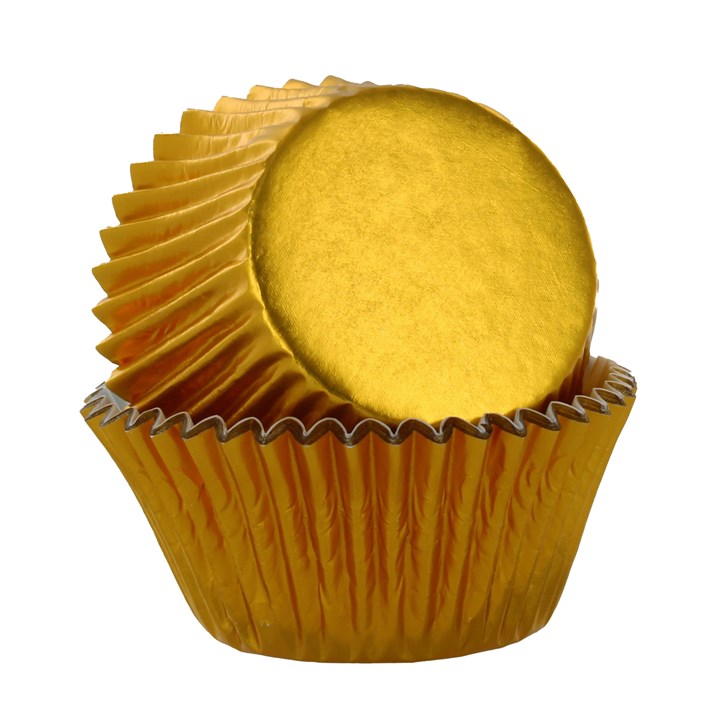 Baked With Love Gold Foil Cupcake Cases 50 Pack
