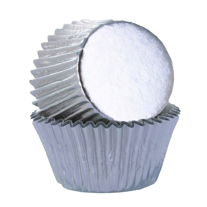 Baked With Love Silver Foil Cupcake Cases 50 Pack