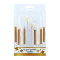 Culpitt Gold Sparkle Birthday Candles 10 Pack