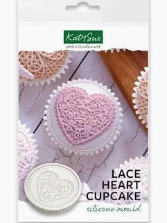 Lace Heart Cupcake Silicone Mould