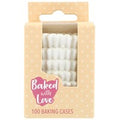 Baked With Love Mini White Petit Fours Cases 100 Pack