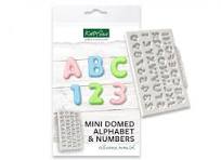 Mini Domed Alphabet & Numbers Silicone Mould