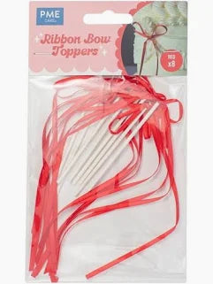 PME Ribbon Bow Toppers - Red