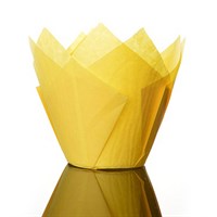 Yellow Tulip Cupcake Cases 50 Pack